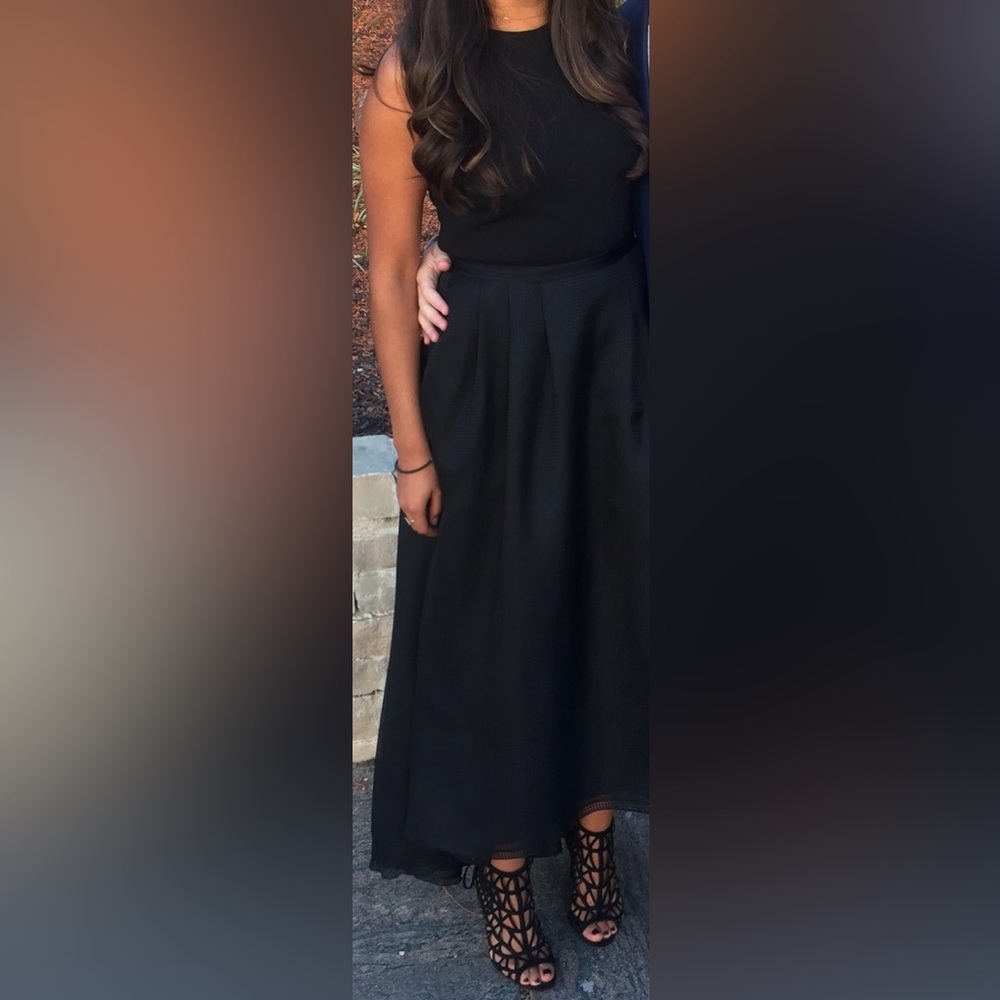 JS Collections black high low gown